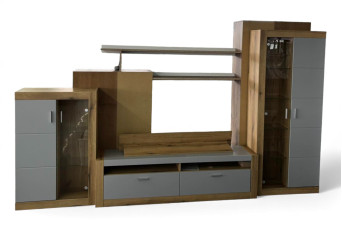 Гостиная Палермо 3.4м Дуб евок/Агат софттач