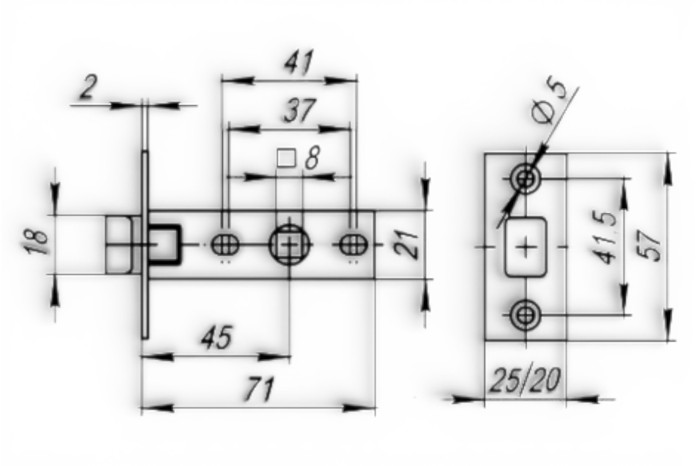 Засувка 100 PVC 25mm BN