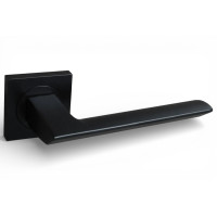 Дверные ручки на розетке А-80049 BLK