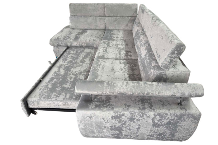Диван угловой Альба 7 Оттенок серого Эурека 2132 (Toptextil)