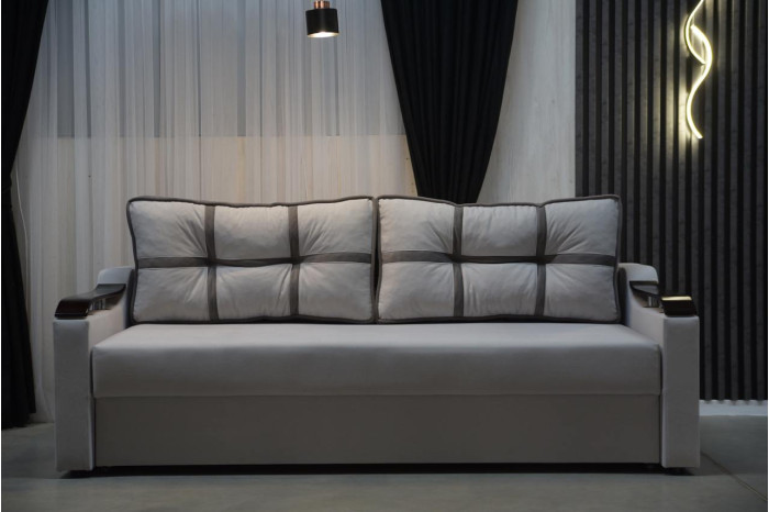 Диван прямий Романс Відтінок сірого Марс 14/12 (СМТ)