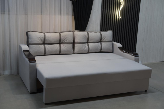 Диван прямий Романс Відтінок сірого Марс 14/12 (СМТ)