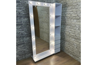 Зеркало с ящиками безрамное 90х190см