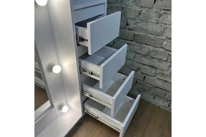 Зеркало с ящиками безрамное 90х190см