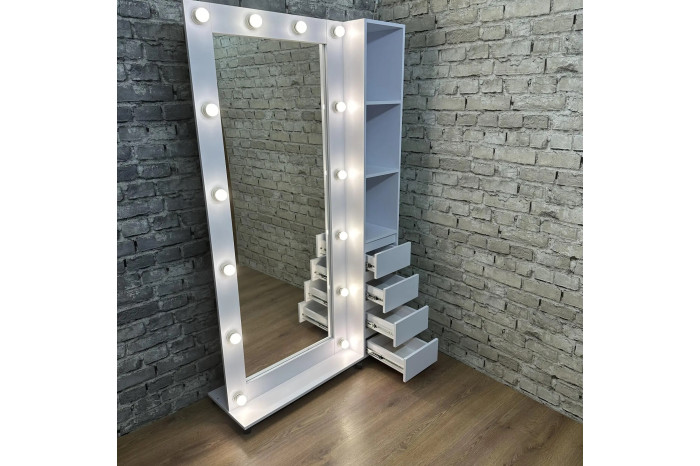 Зеркало с ящиками 110х190