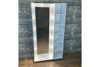 Зеркало с полками 100х190см.