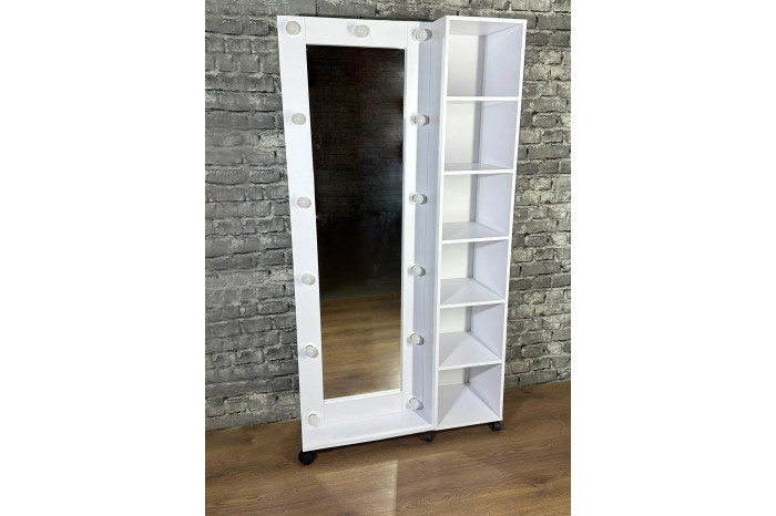 Зеркало с полками 100х190