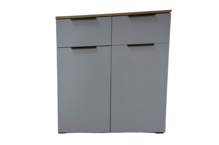 Комод Колібрі 2Д2Ш 80х40х90см Дуб евок/Сірий