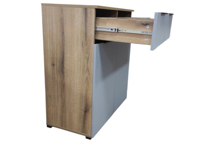 Комод Колібрі 2Д2Ш 80х40х90см Дуб евок/Сірий