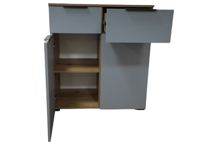 Комод Колібрі 2Д2Ш 80х40х90см Дуб евок/Сірий