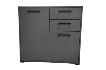 Комод Афина 2Д2Ш 79х36х74см Серый графит