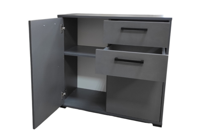 Комод Афіна 2Д2Ш 79х36х74см Сірий графіт