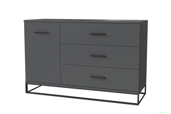 Комод Ascet 120х42х70 Графит