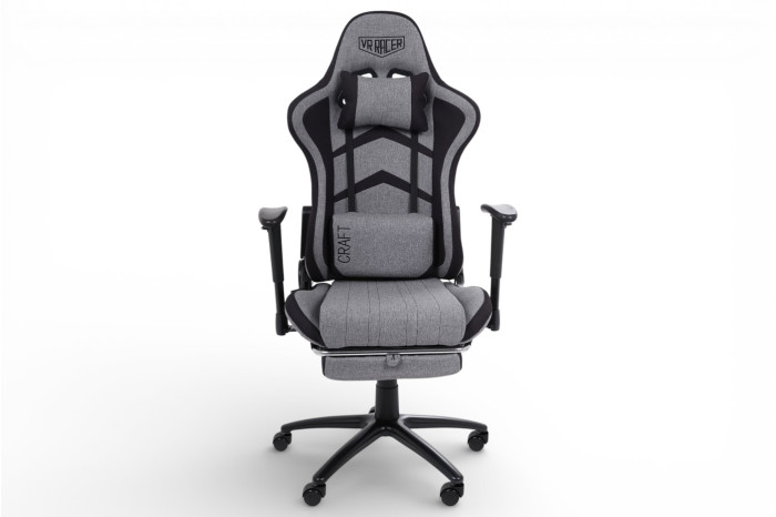 Кресло геймерское VR Racer Textile Craft Серый/Черный