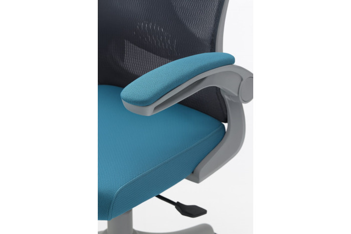 Кресло офисное Джет Темно-серый Голубой