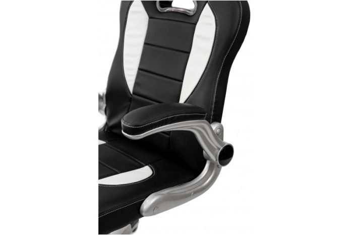 Крісло офісне Плей Чорний Білий