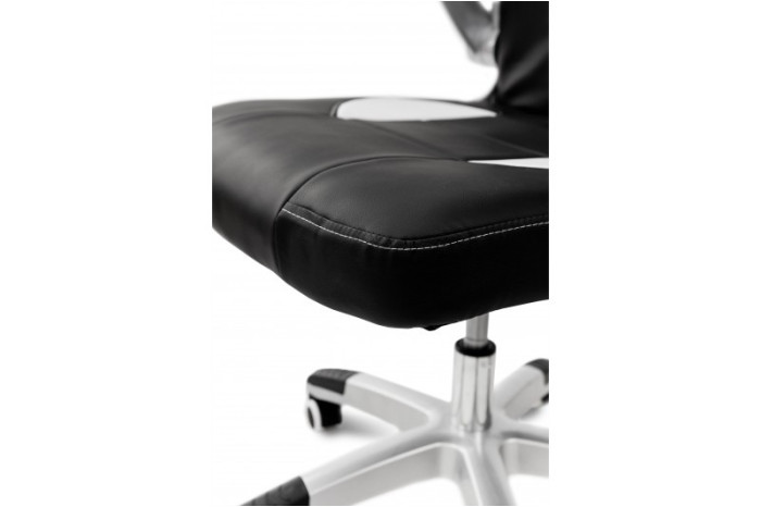Крісло офісне Плей Чорний Білий