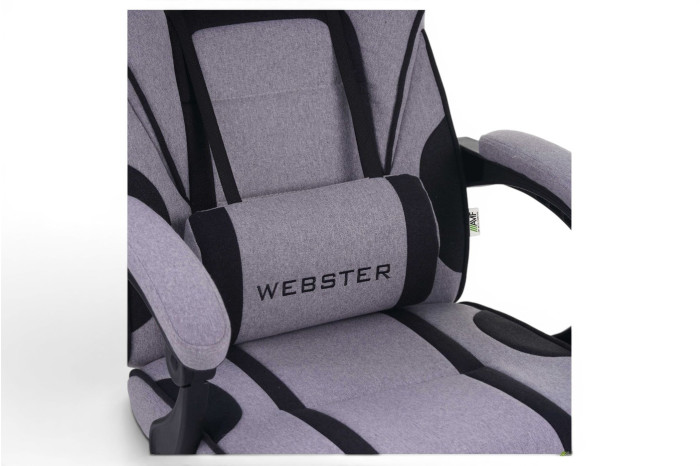 Кресло геймерское VR Racer Textile Webster Серый/Черный