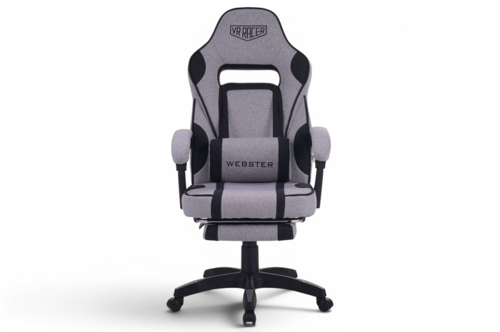 Кресло геймерское VR Racer Textile Webster Серый/Черный