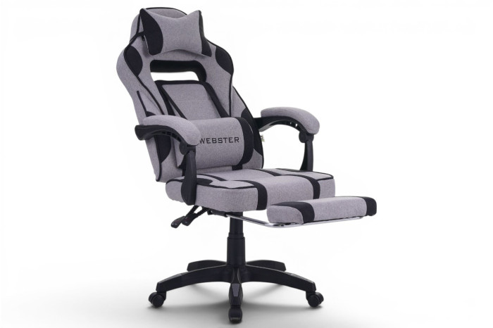 Кресло геймерское VR Racer Textile Webster Серый/Черный