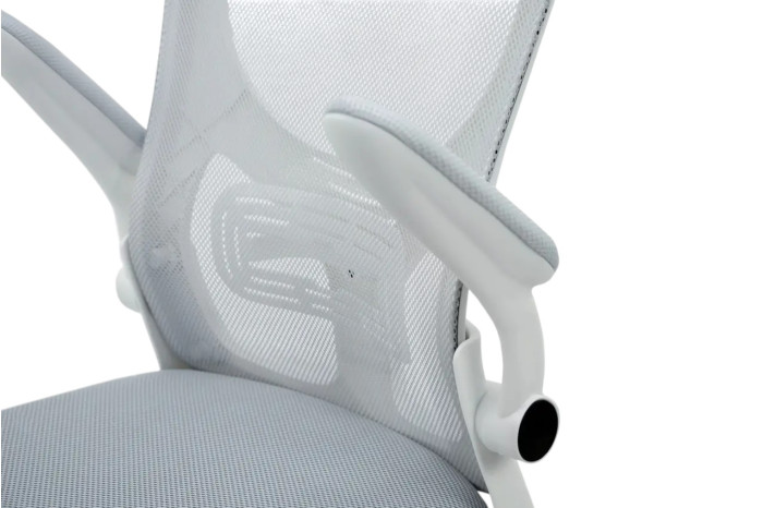 Крісло офісне Тонус Білий/Світло-сірий