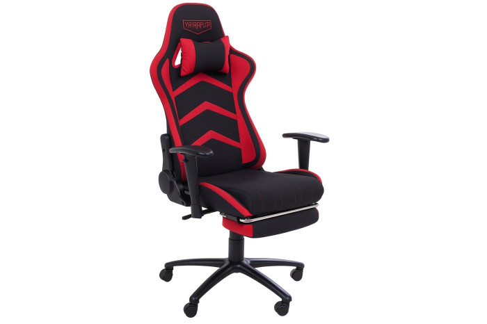 Крісло геймерське VR Racer Textile Craft Чорний/Червоний