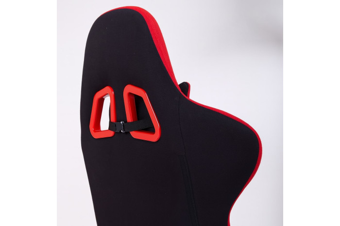 Крісло геймерське VR Racer Textile Craft Чорний/Червоний