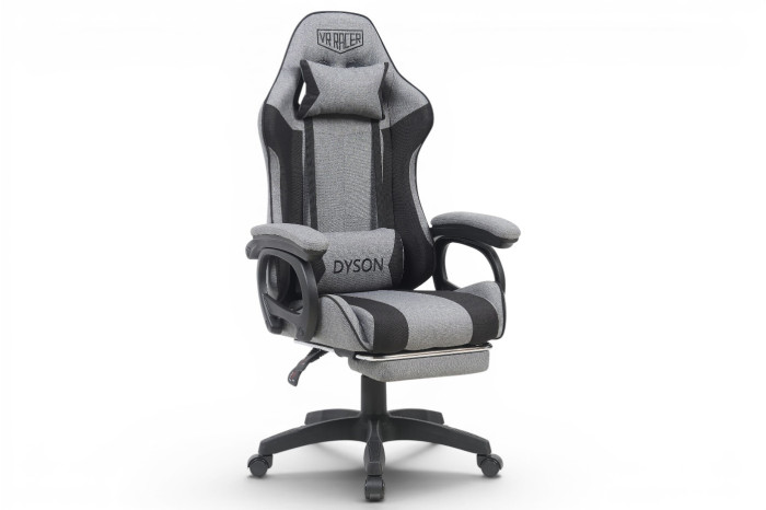 Крісло геймерське VR Racer Textile Dyson Темно-сірий/Чорний