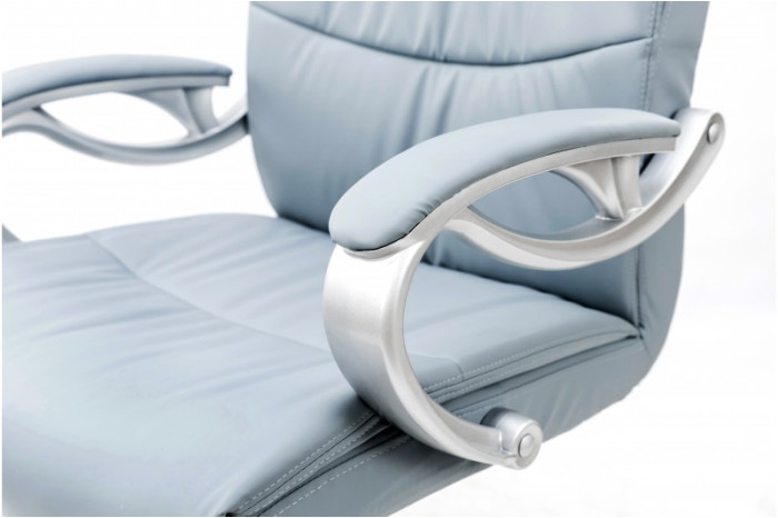 Крісло офісне Ентер Хром Сіро-блакитний