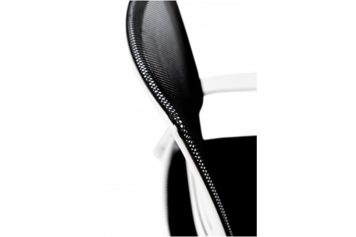 Крісло офісне Веб Білий Чорний