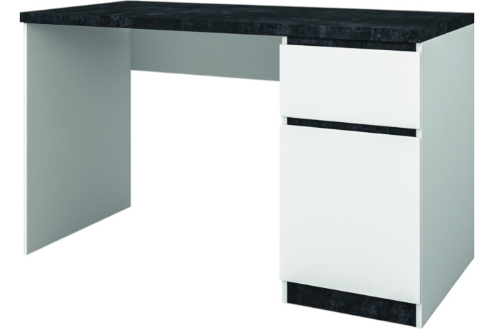 Стол письменный Мия 1Т 128х60х76см Бетон темный/Нимфея
