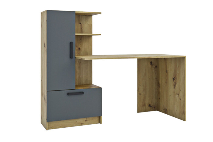 Гарант Стол письменный Стандарт левый 150х60х120 Артизан/Антрацит