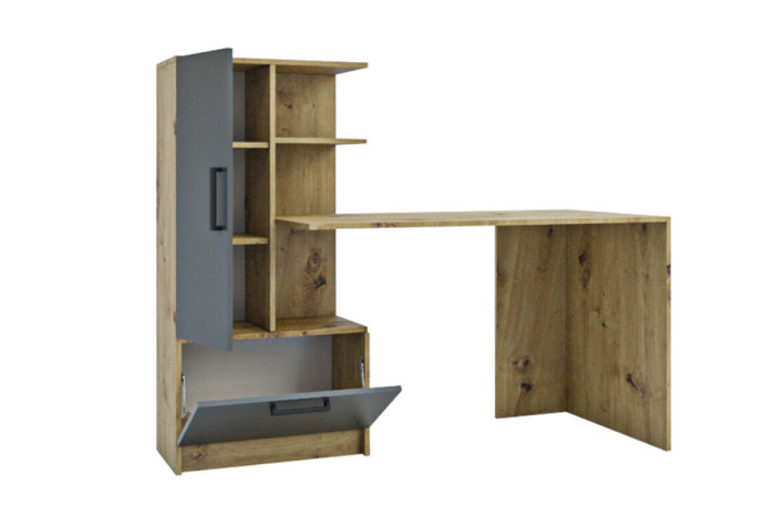 Гарант Стол письменный Стандарт левый 150х60х120 Артизан/Антрацит