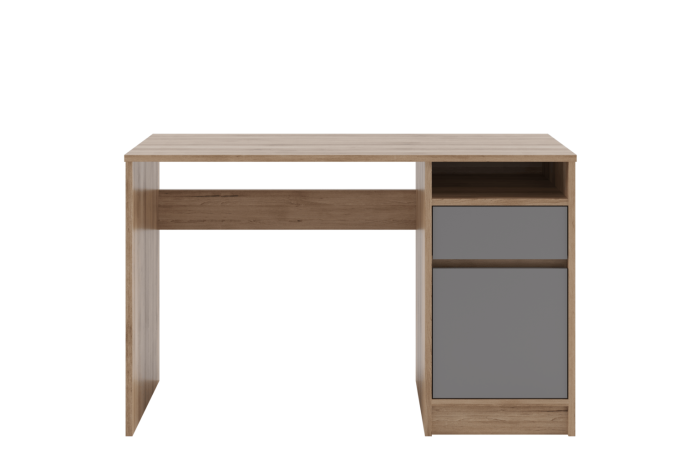 СОКМЕ Стол письменный Бум 120х54х75 Дуб Атисан/Серый шифер