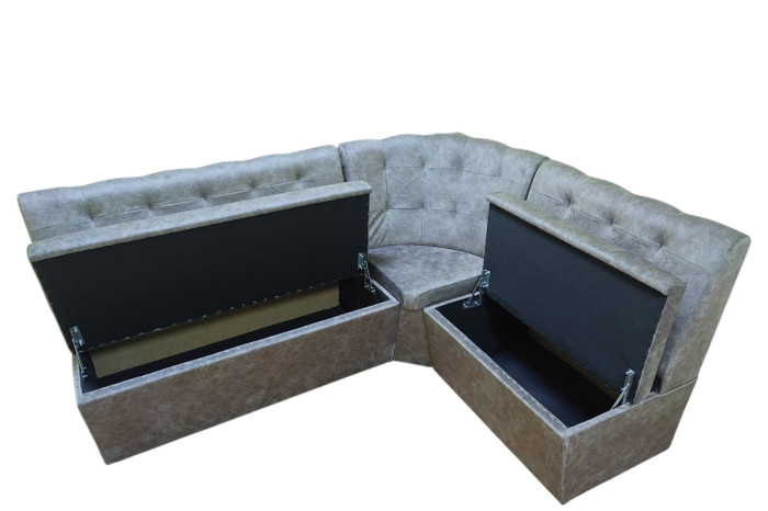 Кут кухонний Пай DELUXE 126х82х168см Відтінок сірого