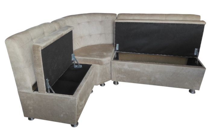 Кут кухонний Пай DELUXE 126х82х168см Відтінок бежевого