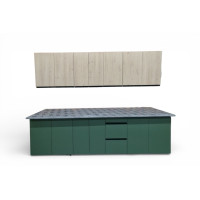 Кухня Тина 2.6м Дуб королевский/Зеленый дымчатый