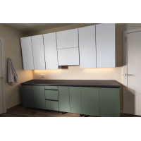 Кухня Тина/Тера 2.6м Зеленый дымчатый/Нимфея Альба