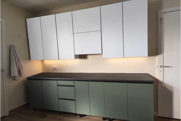 Кухня Тина/Тера 2.6м Зеленый дымчатый/Нимфея Альба