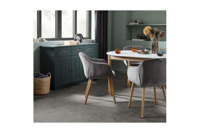 Стул Adslev Натуральный Серый