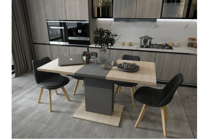 Стіл обідній Бостон 110х70х79 Сонома/Графіт