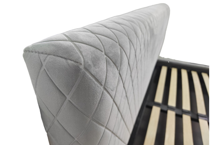 Ліжко Ромб 160х200 Відтінок сірого Айс 94 (Exim Textil)