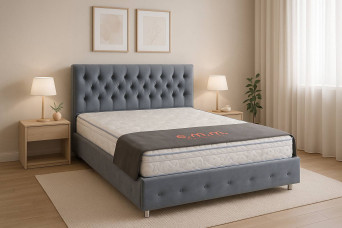 Кровать Беатрис мет. 160х200 Оттенок серого