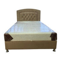 Кровать Виктория 120х200 Оттенок коричневого Алюр премиум лате (Артекс)