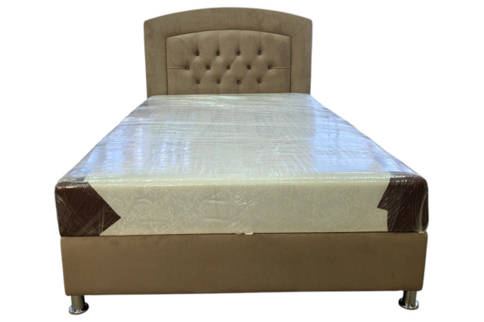 Кровать Виктория 120х200 Оттенок коричневого Алюр премиум лате (Артекс)