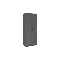 Шафа Сімпл 2Д2Ш 80х52х205см Сірий графіт