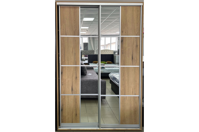 Феникс Шкаф купе 14.4+14.4 ЗО 150х60х220 Дуб евок