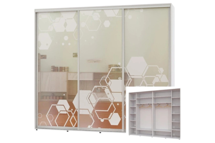 Шафа-купе Е-83 ОЗРП 270х60х240см Кашемір