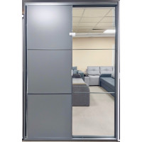 Шкаф-купе Бавария 1.1+1.5 ПГ ЗГ 150х60х240см Графит
