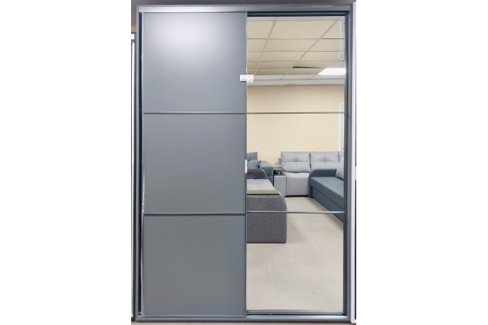 Феникс Шкаф купе Бавария 1.1+1.5 ПГ ЗГ 150х60х240 Графит